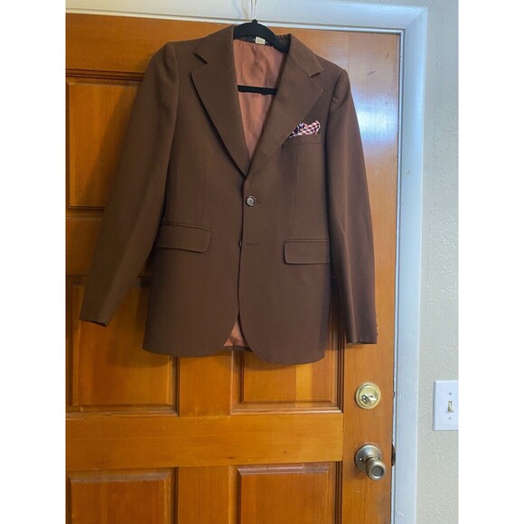 VTG. Michel de lisle France for Barneys Mens 3 Pc Cotton Suit SZ 35R/Small Guy